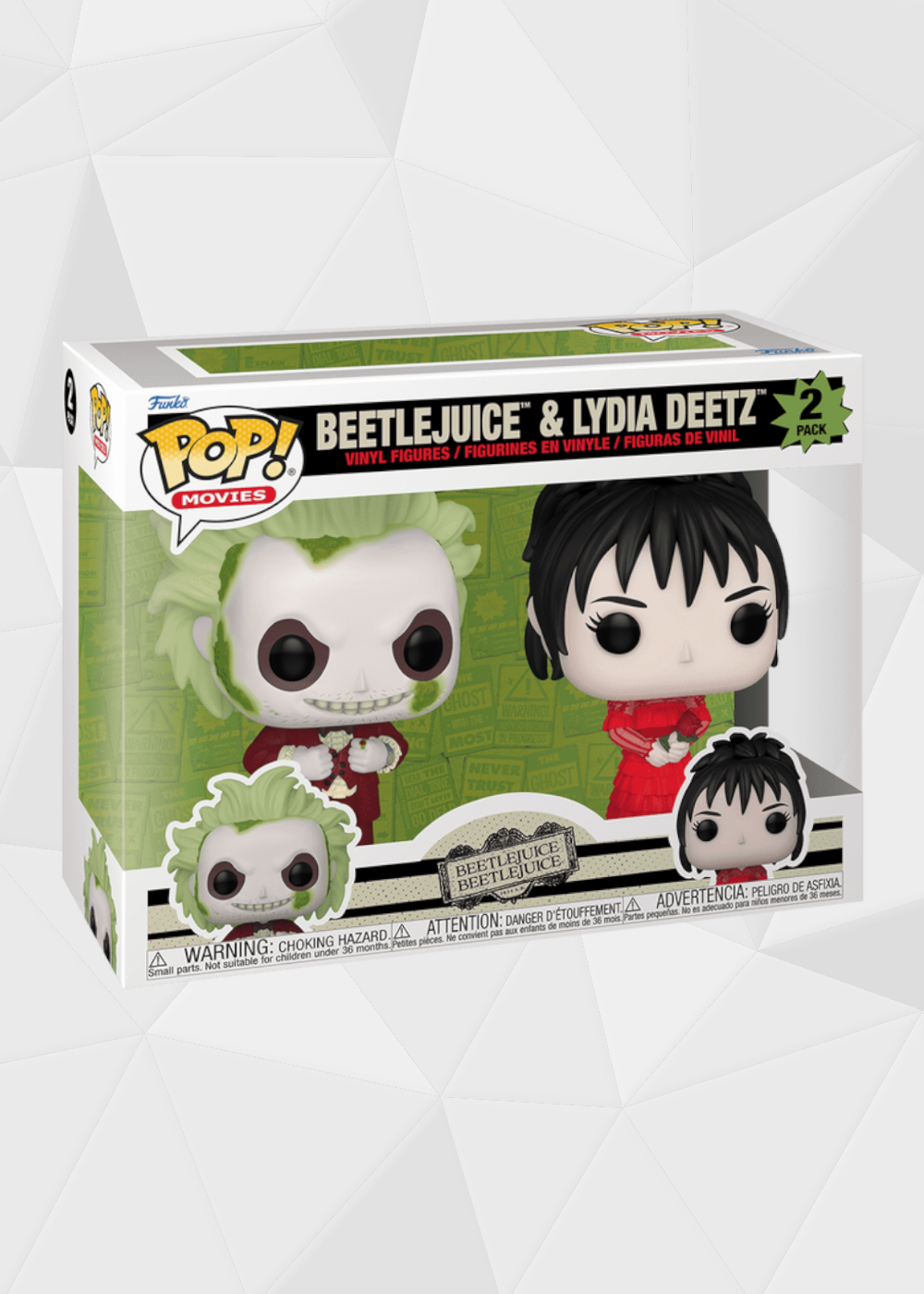 Funko Pop! Movies: Beetlejuice 2 - Beetlejuice y Lydia Deetz 2 Pack