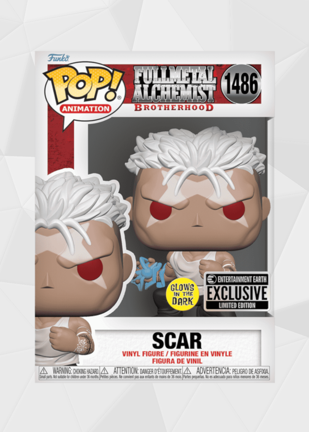 Funko Pop! Animation: Fullmetal Alchemist - Scar Exclusivo Entertainment Earth (Brilla en la Oscuridad)