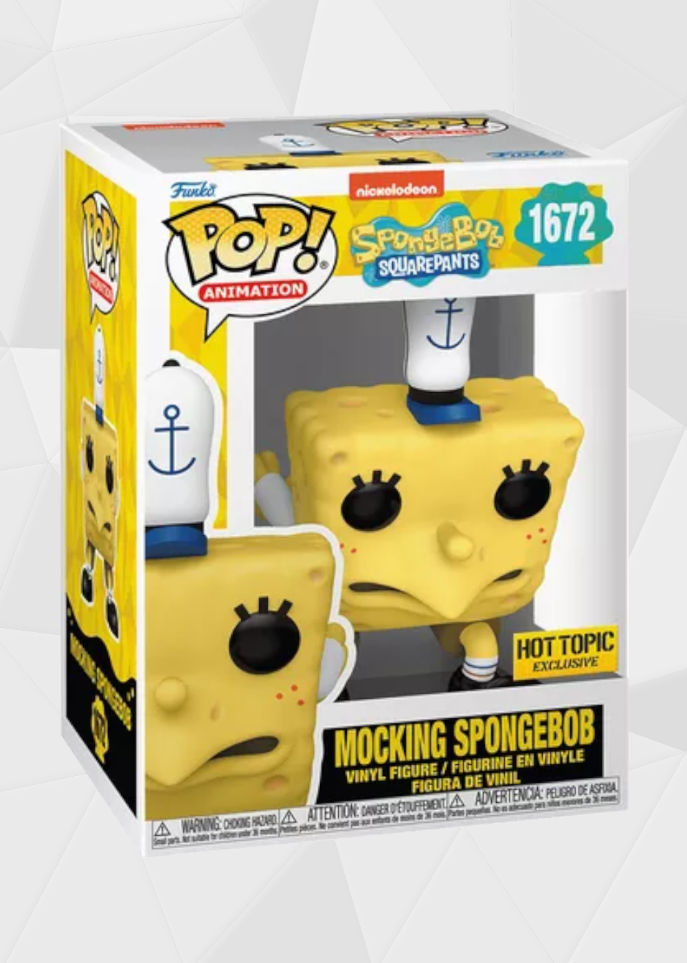 Funko Pop! Animation: Bob Esponja - Bob Esponja Burlón #1672 Exclusivo Hot Topic