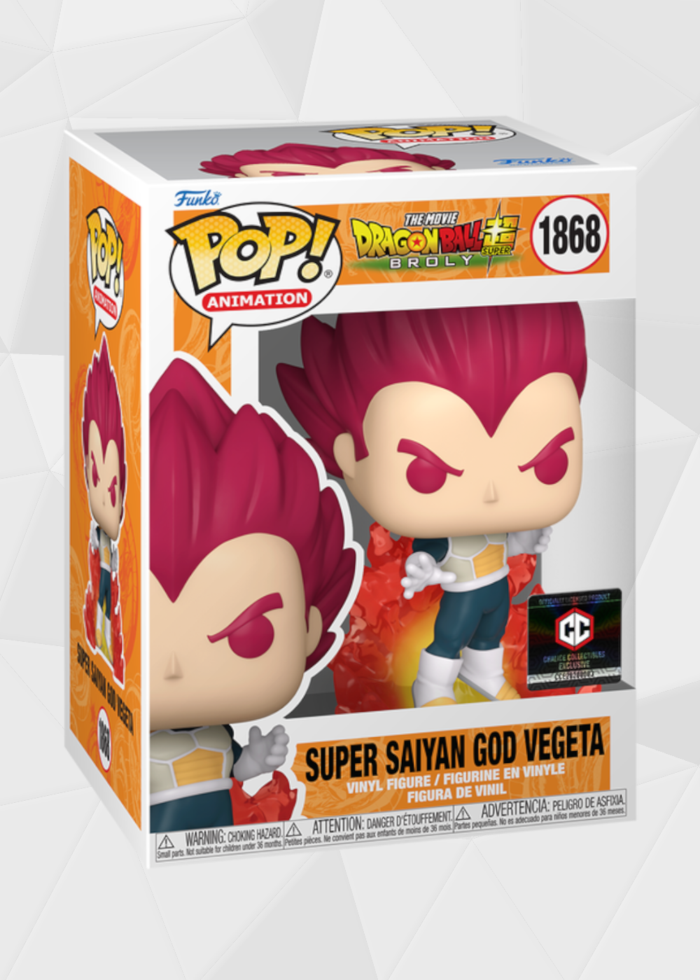 Funko Pop! Animation: Dragon Ball Super: Broly - SSG Vegeta #1868 Exclusivo Chalice Collectibles
