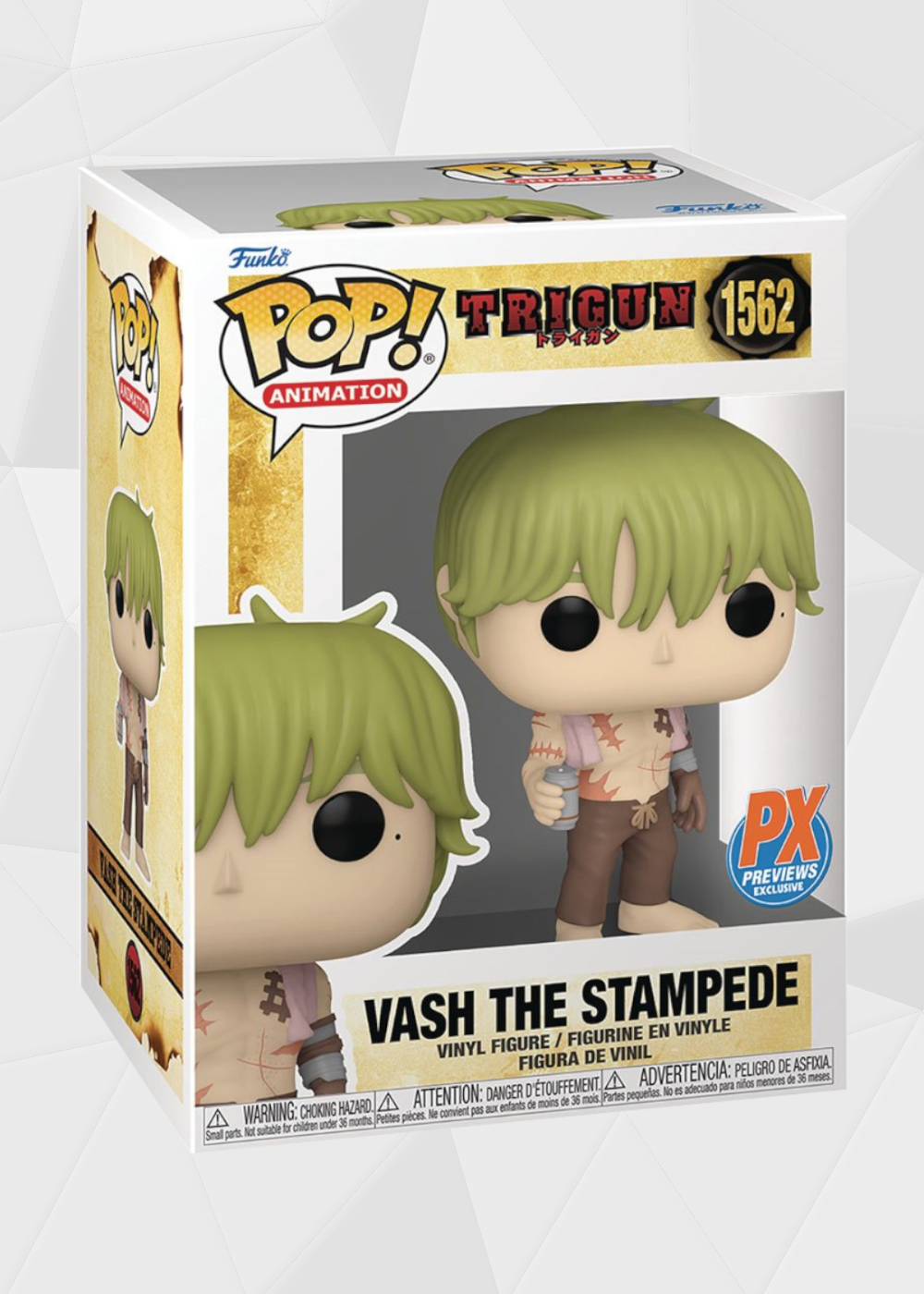 Funko Pop! Animation: Trigun - Vash The Stampede Sin Camisa Exclusivo PX