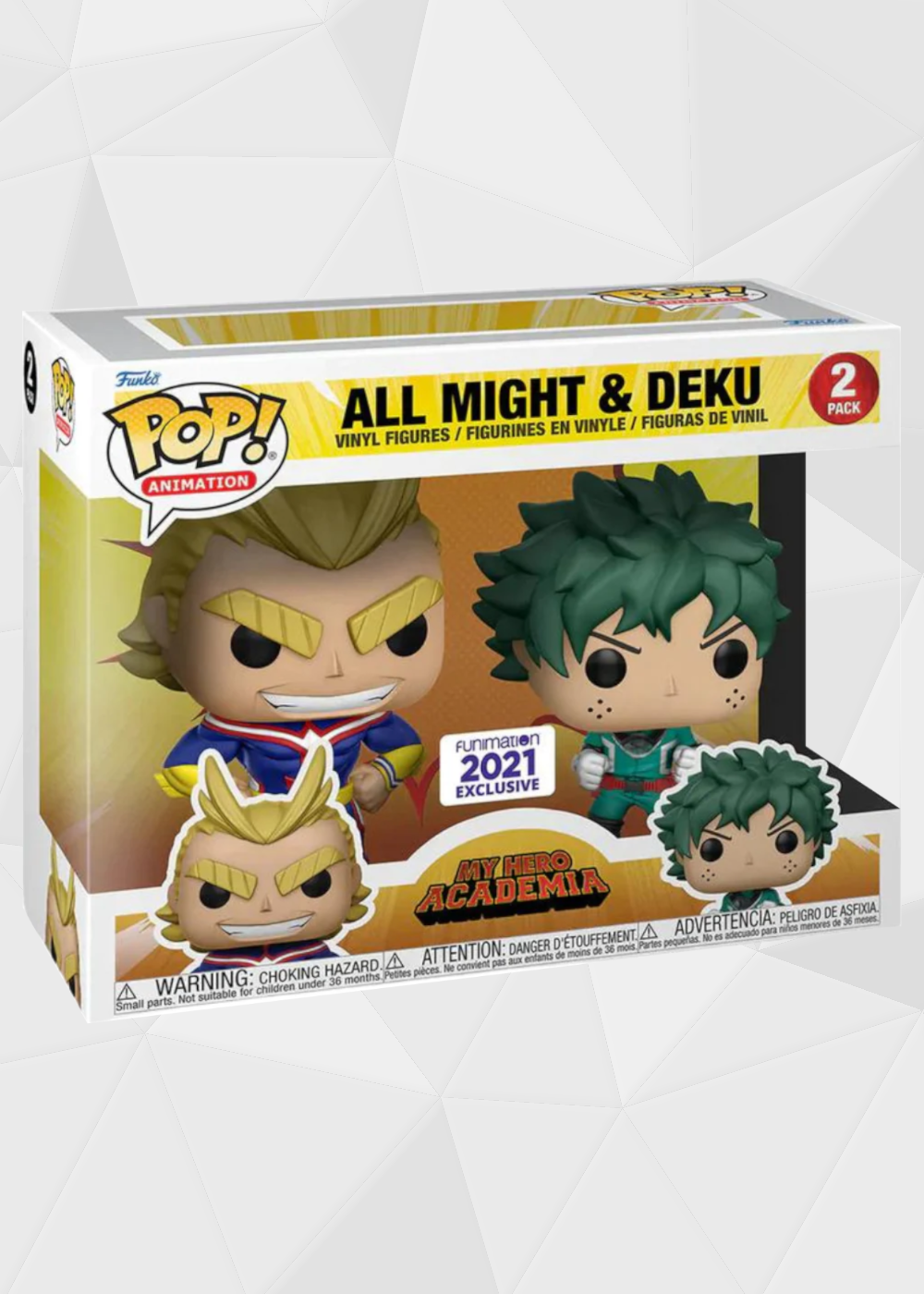 Funko Pop! Animation: My Hero Academia - All Might y Deku 2 Pack Exclusivo Funmation 2021
