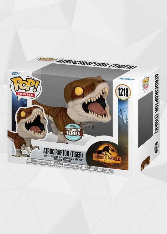 Funko Pop! Movies: Jurassic World - Atrociraptor Tiger #1218 Exclusivo Specialty Series