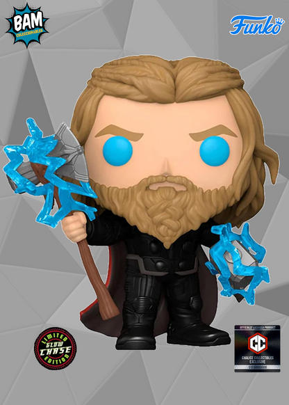 Funko Pop! Marvel: Avengers Endgame - Thor #1117 Chase Exclusivo Chalice Collectibles (Brilla en la Oscuridad)