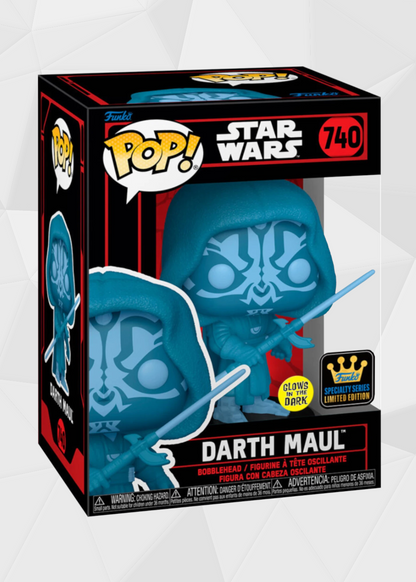Funko Pop! Películas: Star Wars - Darth Maul #740 Exclusivo Specialty Series (Brilla en la Oscuridad)