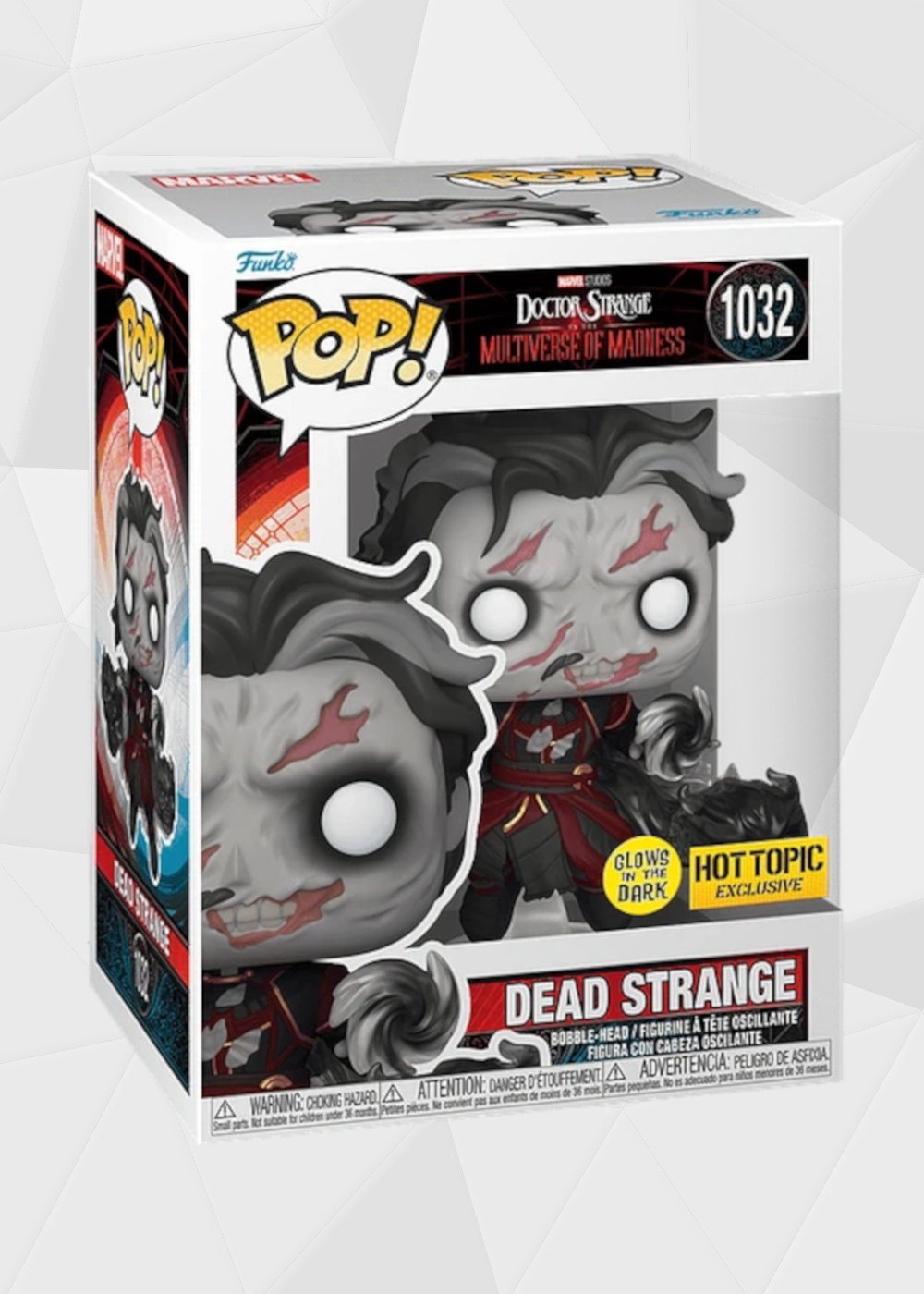 Funko Pop! Movies: Dr Strange en el Multiverso de la Locura - Dead Strange #1032 Exclusivo Hot Topic (Brilla en la Oscuridad)