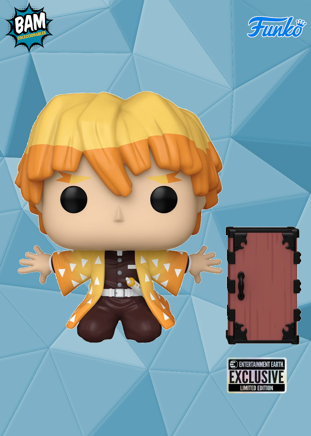 Funko Pop! Animation: Demon Slayer - Zenitsu Agatsuma Cuidando Caja Exclusivo Entertainment Earth