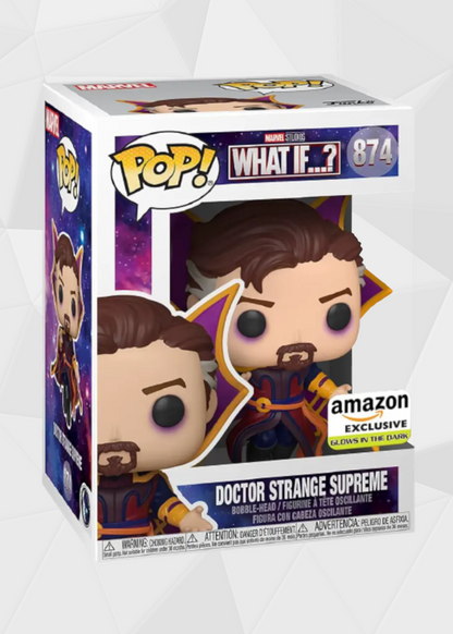 Funko Pop! Marvel: What If...? - Dr Strange Supreme #874 Exclusivo Amazon (Brilla en la Oscuridad)