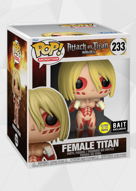Funko Pop! Animation: Attack on Titan - Titán Hembra #233 Exclusiva BAIT (Brilla en la Oscuridad