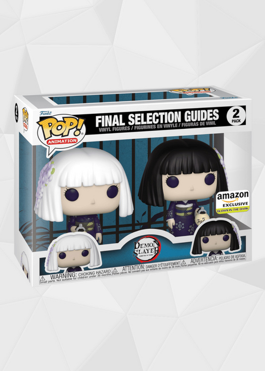 Funko Pop! Animation: Demon Slayer - Guías de la Selección Final Kanata y Kiriya Exclusivas de Amazon (Brillan en la Oscuridad)