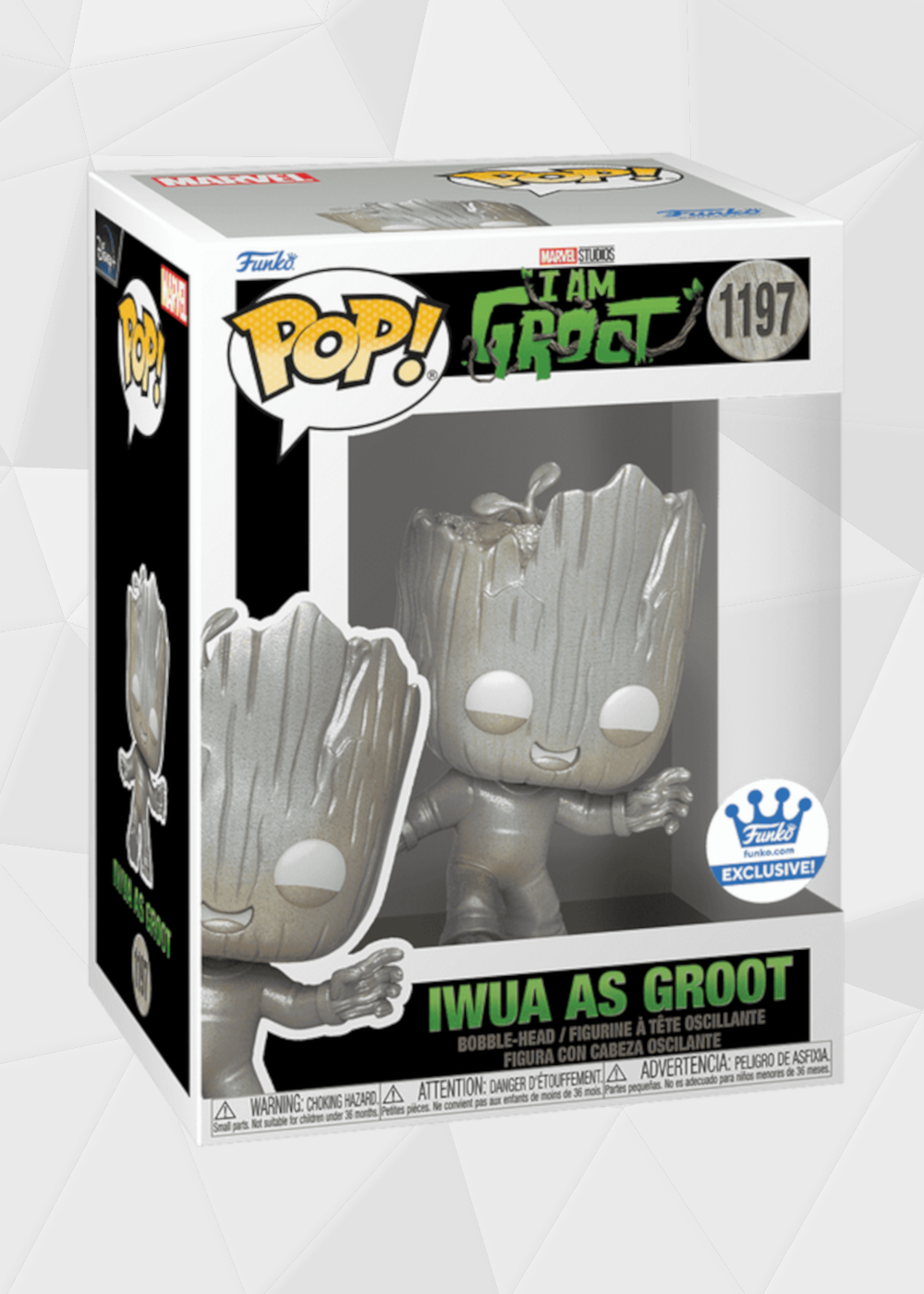 Funko Pop! Marvel: I Am Groot - Iwua Con Forma de Groot #1197 Exclusivo Funko Shop