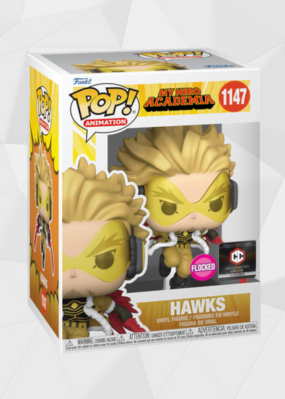 Funko Pop! Animation: My Hero Academia - Hawks #1147 Flocked Exclusivo Chalice Collectibles