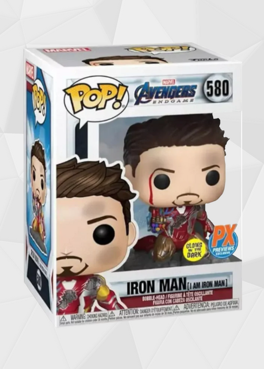 Funko Pop! Marvel: Avengers Endgame - Iron Man #580 Exclusivo Previews Exclusives (Brilla en la Oscuridad)