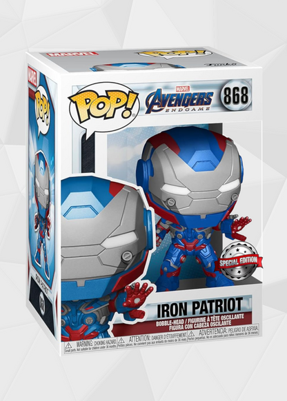 Funko Pop! Marvel: Avengers Endgame - Iron Patriot #868 Exclusivo