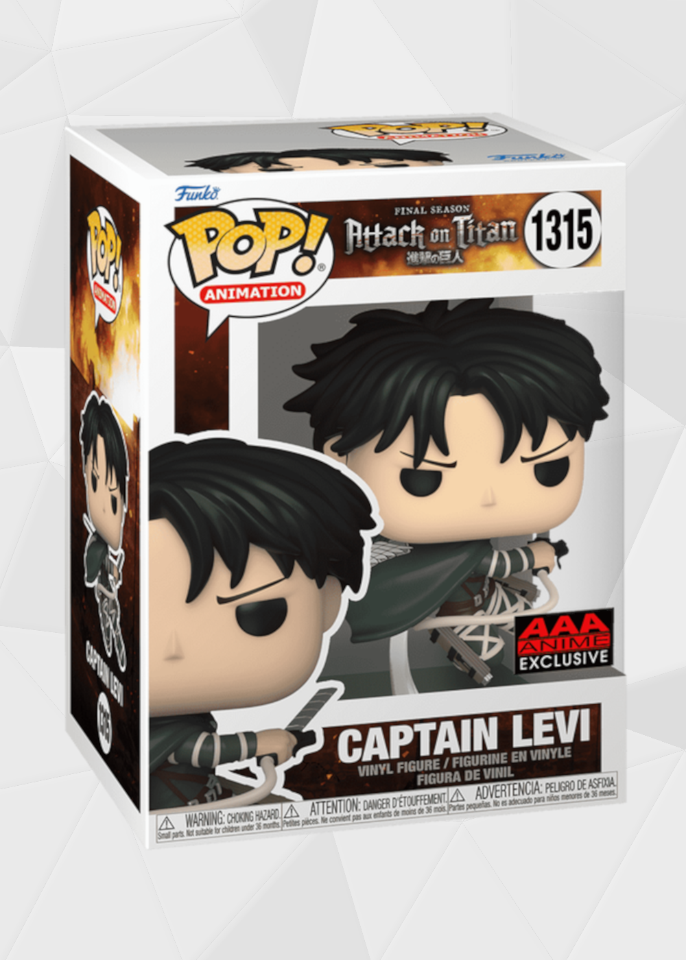 Funko Pop! Animation: Attack on Titan - Capitán Levi #1315 Exclusivo AAA