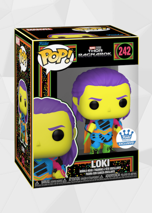 Funko Pop! Marvel: Thor Ragnarok - Loki #242 Exclusivo Funko Shop (Blacklight)