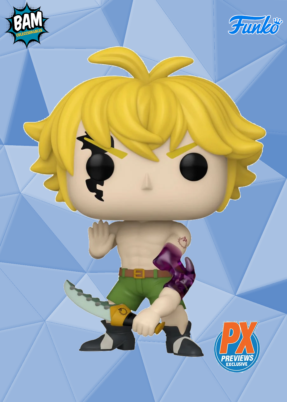 Funko Pop! Animation: Seven Deadly Sins - Set Meliodas Regular + Chase Exclusivo PX