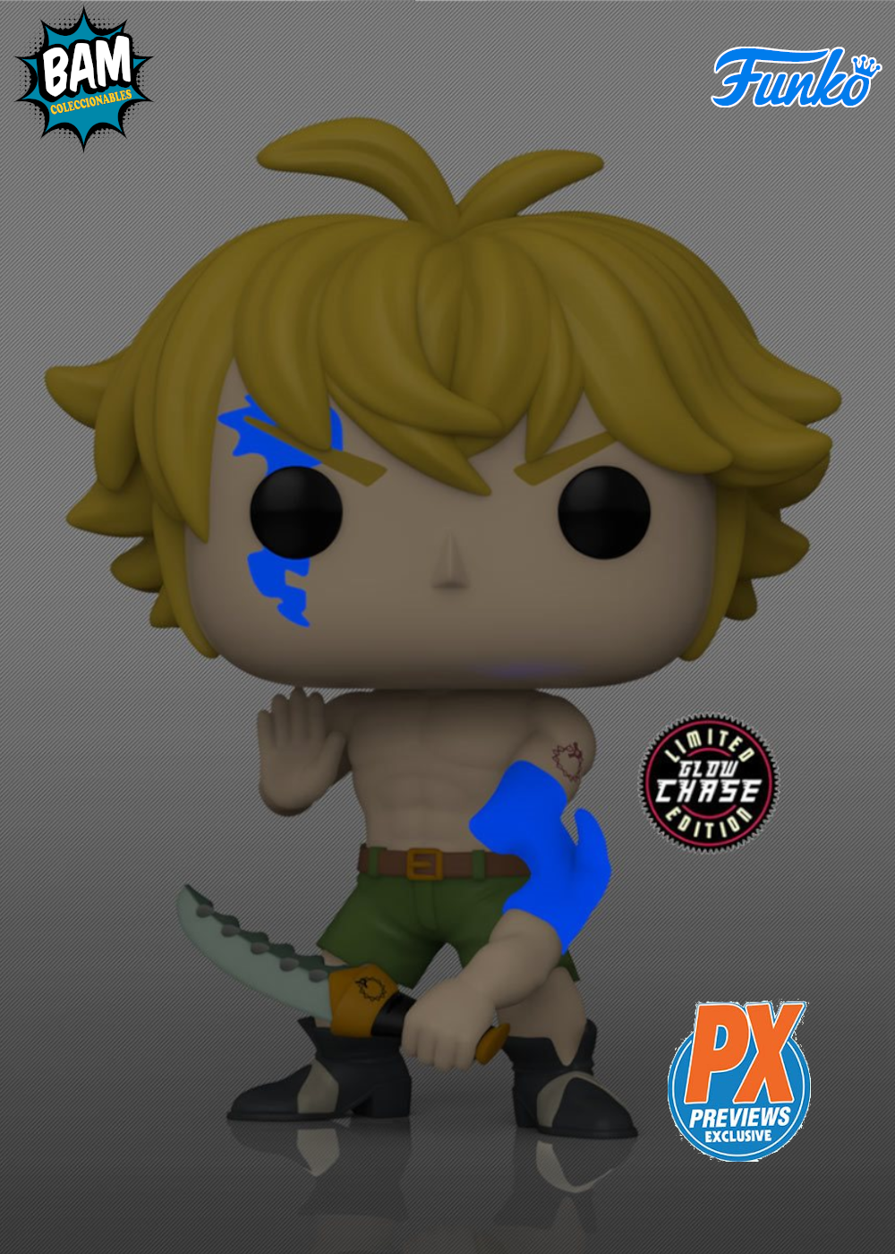 Funko Pop! Animation: Seven Deadly Sins - Set Meliodas Regular + Chase Exclusivo PX