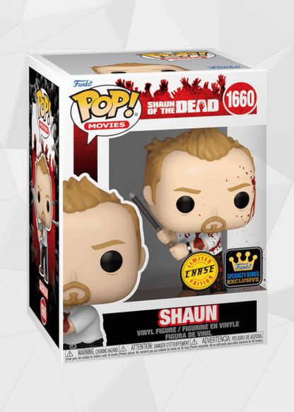 Funko Pop! Movies: Shaun of the Dead - Shaun #1660 Chase Exclusivo Specialty Series