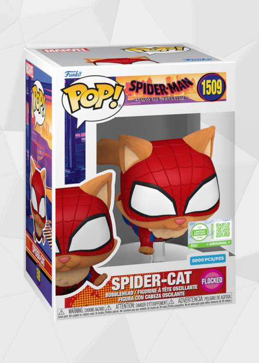 Funko Pop! Marvel: Spiderman Across The Spider-Verse - Spider Cat #1509 (Flocked) Edición Limitada a 5000 Piezas