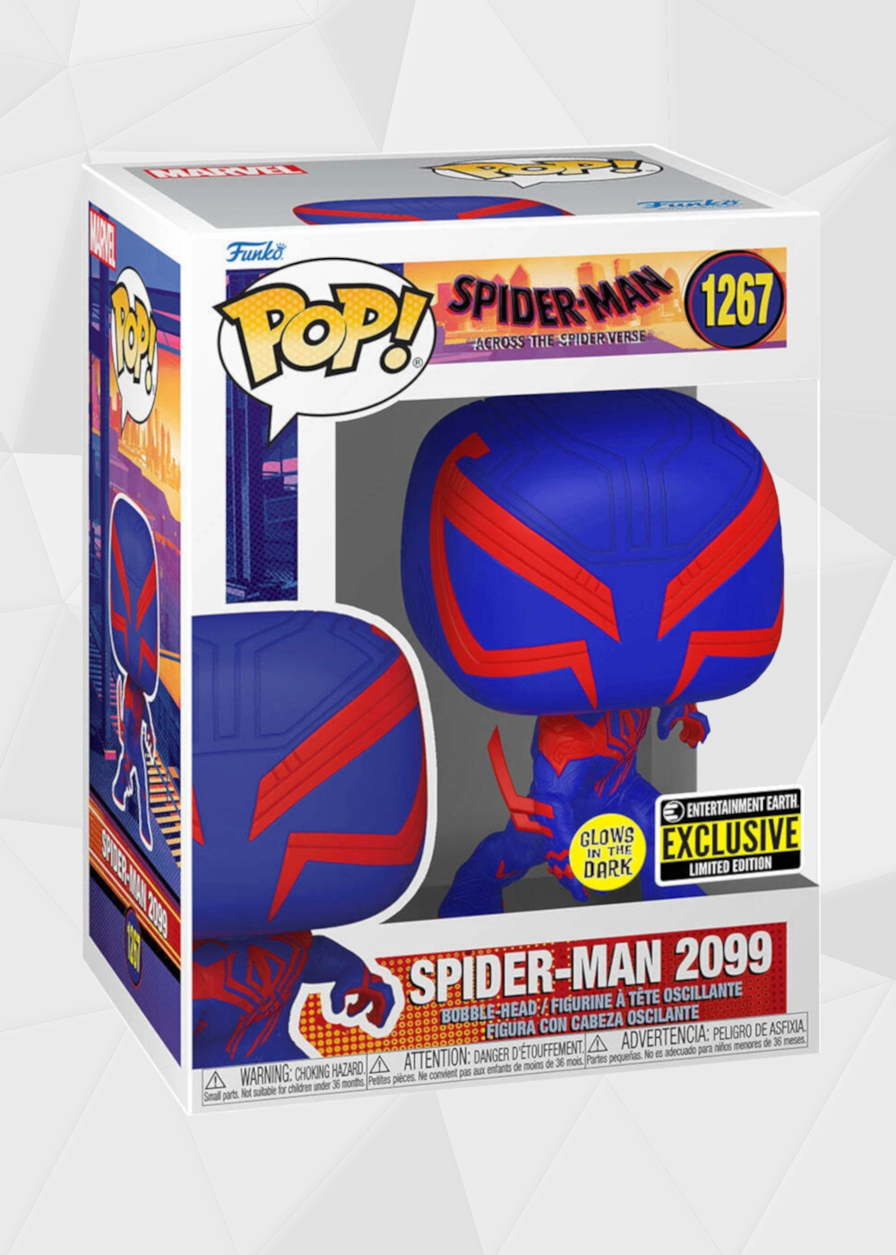Funko Pop! Movies: Spiderman Across The Spiderverse - Spiderman 2099 #1267 Exclusivo Entertainment Earth