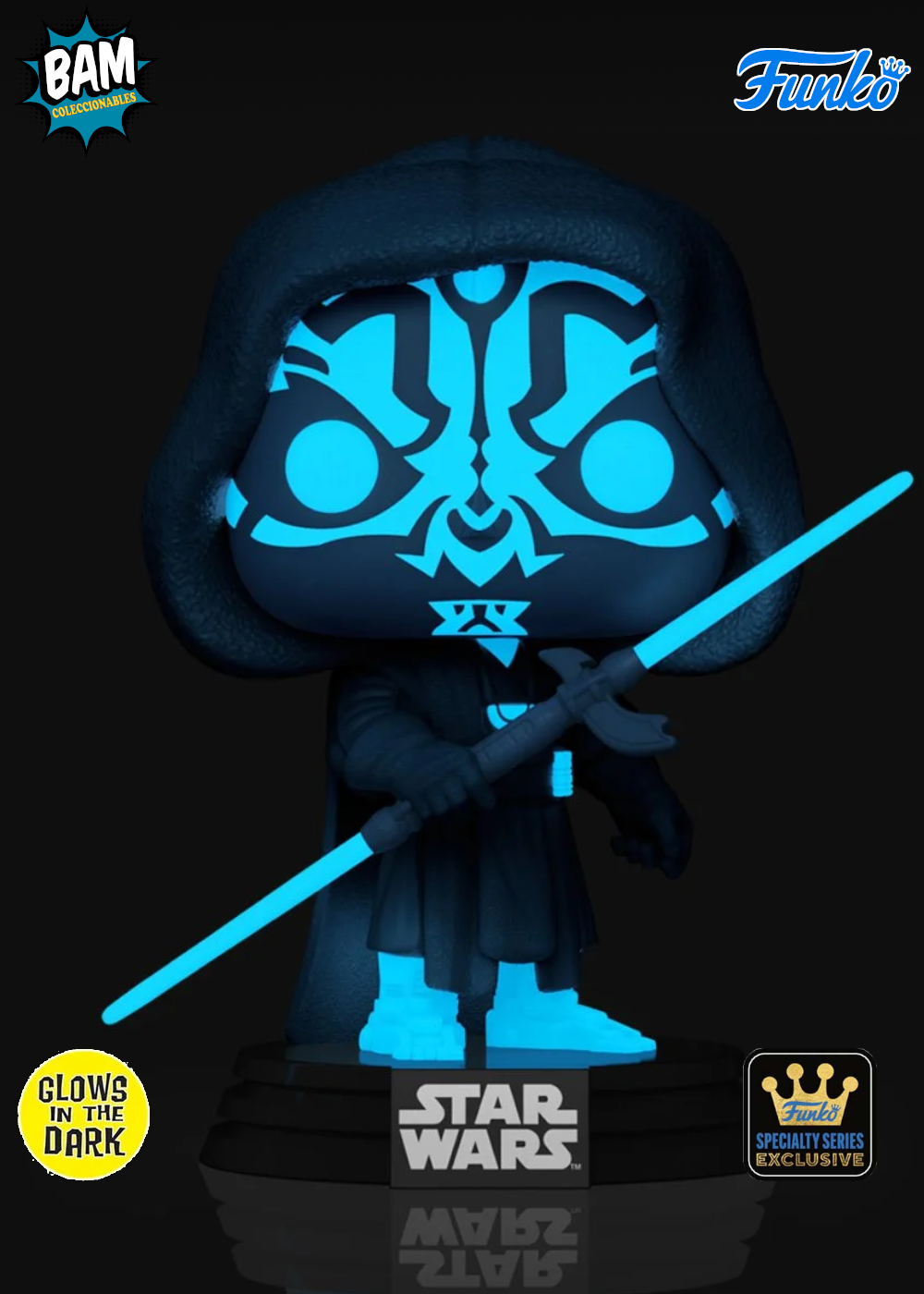 Funko Pop! Películas: Star Wars - Darth Maul Exclusivo Specialty Series (Brilla en la Oscuridad) #740