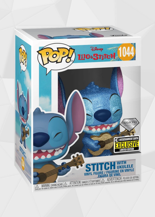 Funko Pop! Disney: Lilo & Stitch - Stitch Con Ukelele #1044 Exclusivo Entertainment Earth (Diamond)