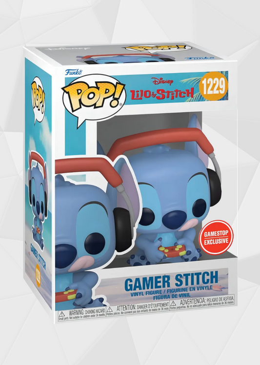 Funko Pop! Disney: Lilo y Stitch - Stitch Gamer #1229 Exclusivo GameStop