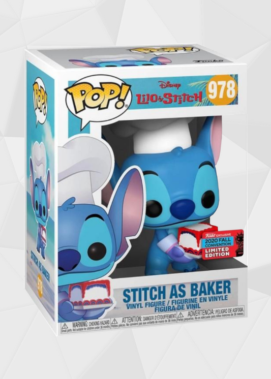 Funko Pop! Disney: Lilo & Stitch - Stitch Pastelero #978 Exclusivo Fall Convention 2020