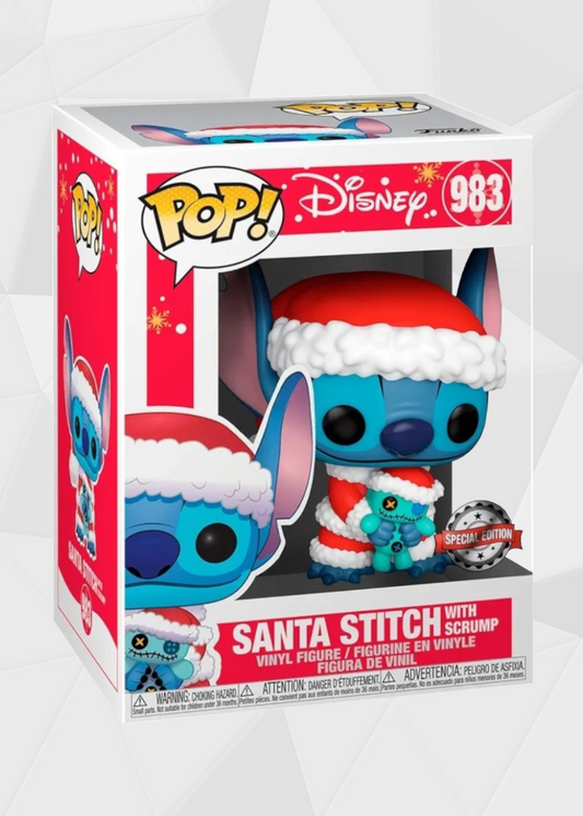 Funko Pop! Disney: Lilo & Stitch - Stitch Santa #983 Exclusivo Special Edition