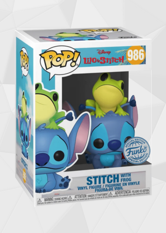 Funko Pop! Disney: Lilo & Stitch - Stitch con Rana #986 Exclusivo Special Edition