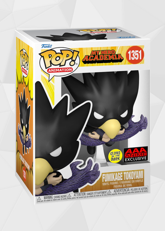 Funko Pop! Animation: My Hero Academia - Fumikage Tokoyami Exclusivo AAA (Brilla en la Oscuridad)