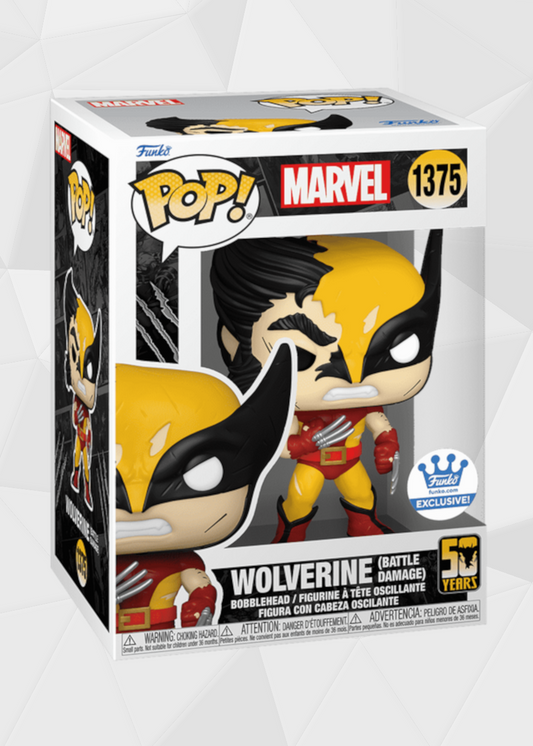Funko Pop! Marvel: Wolverine Con Daño De Batalla #1375 Exclusivo Funko Shop