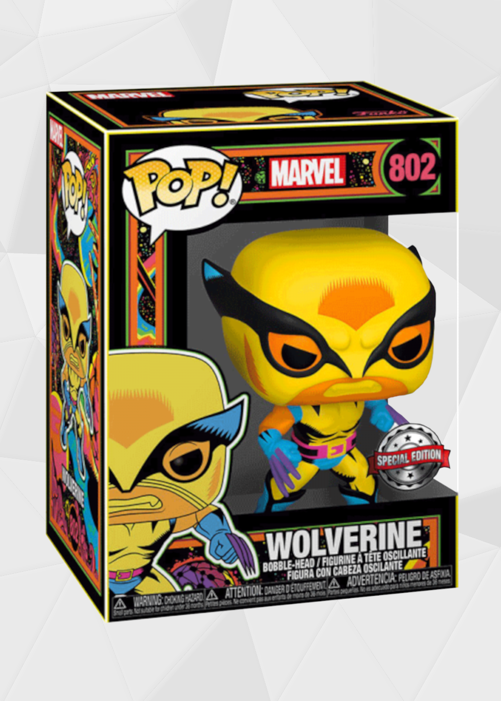 Funko Pop! Marvel: Wolverine - Wolverine Blacklight #802 Exclusivo