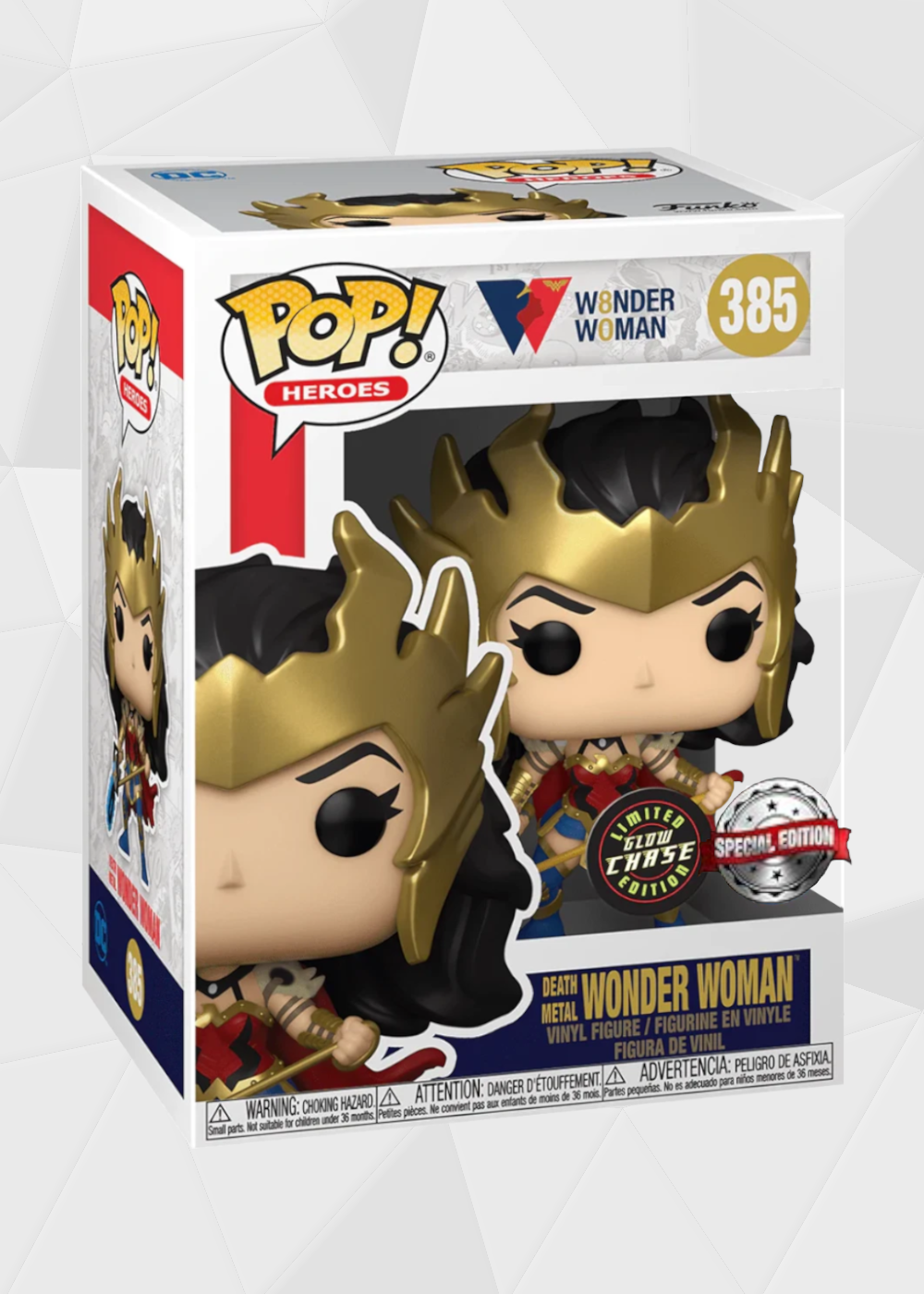 Funko Pop! DC Heroes: Wonder Woman - Wonder Woman Death Metal #385 Chase Exclusiva