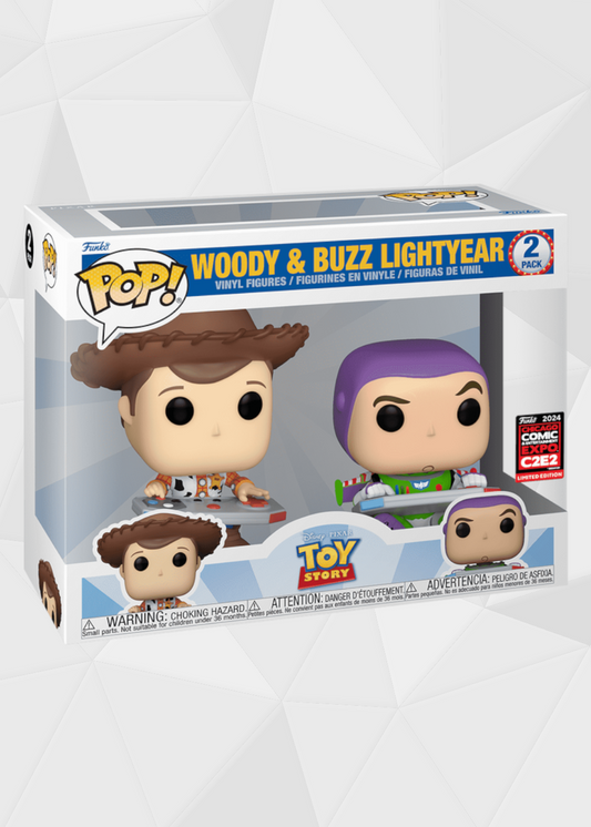 Funko Pop! Movies: Toy Story - Woody y Buzz Jugando Exclusivo C2E2