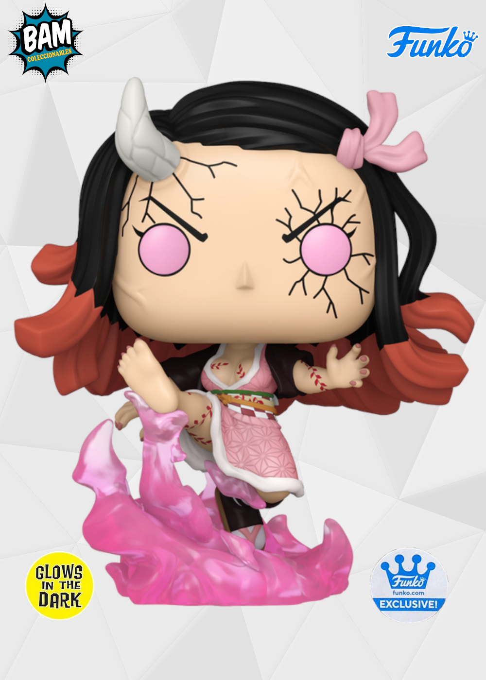Funko Pop! Animation: Demon Slayer - Nezuko Kamado Técnica de Sangre Demoniaca #1663 Exclusiva Funko Shop (Brilla en la Oscuridad)