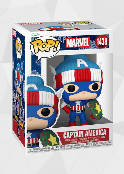 Funko Pop! Marvel: Marvel Navideño - Capitán América #1438