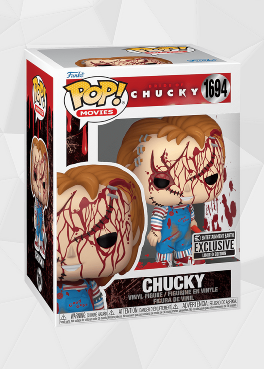Funko Pop! Movies: La Novia de Chucky - Chucky Ensangrentado #1694 Exclusivo Entertainment Earth