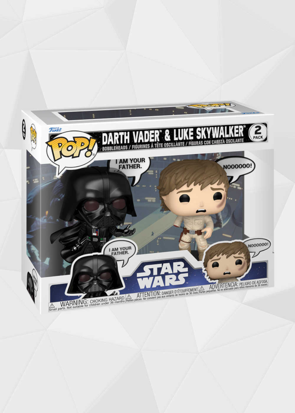 Funko Pop! Movies: Star Wars - Darth Vader y Luke Skywalker 2 Pack