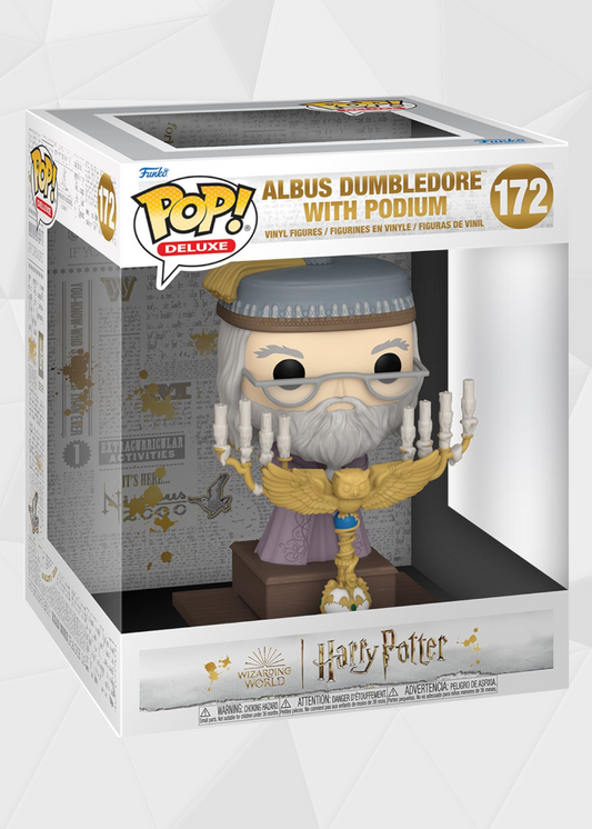 Funko Pop! Movies: Harry Potter Y El Prisionero de Azkaban - Albus Dumbledore Con Podio Deluxe #172