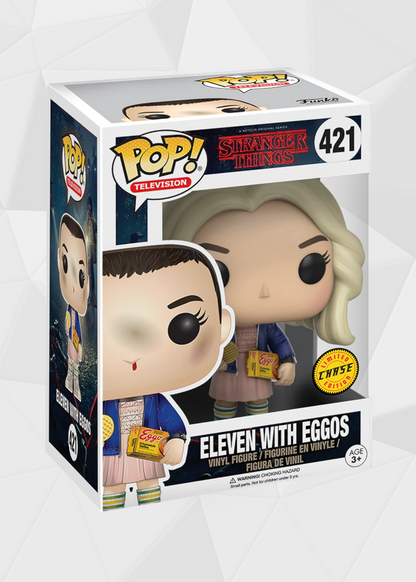 Funko Pop! TV: Stranger Things - Set Eleven Con Eggos #421 Regular + Variante Chase
