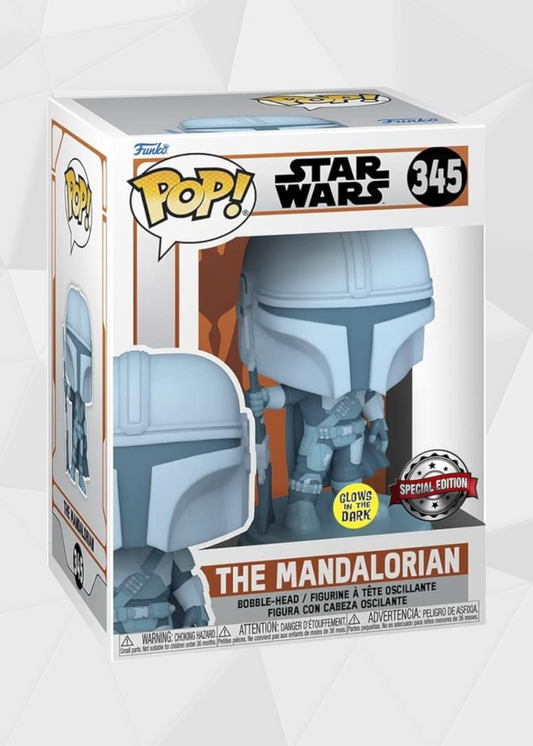 Funko Pop! Star Wars: The Mandalorian Holograma Exclusivo Special Edition (Brilla en la Oscuridad)