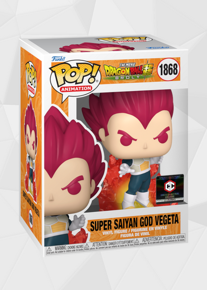Funko Pop! Animation: Dragon Ball Super: Broly - SSG Vegeta #1868 Exclusivo Chalice Collectibles