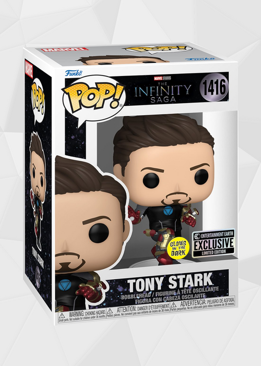 Funko Pop! Marvel: Avengers Infinity War - Tony Stark Exclusivo Entertainment Earth (Brilla en la Oscuridad)